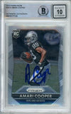 2015 Panini Prizm #201A Amari Cooper RC Raiders BAS Autograph 10