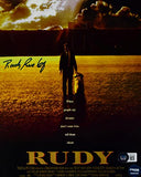 Rudy Ruettiger Autographed 8x10 Movie Poster Photo- Beckett W Hologram *Blue