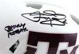 Johnny Manziel Autographed TX A&M White Speed Mini Helmet w/Insc.-Beckett W Holo