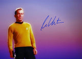 William Shatner Signed Star Trek 16x20 Standing on Rock *Blue/Right JSA W Auth