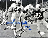 Leroy Kelly Signed 8x10 Cleveland Browns B&W Running With Ball Photo- JSA W