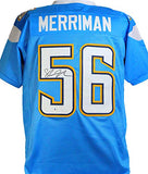 Shawne Merriman Autographed Lt. Blue Pro Style Jersey - Beckett W Auth