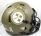 Jerome Bettis Signed Steelers F/S Salute to Service Speed Helmet-Beckett W Holo