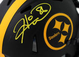 Hines Ward Signed Pittsburgh Steelers Eclipse Speed Mini Helmet - Beckett W Auth