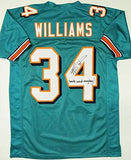 Ricky Williams Signed Teal Pro Style Jersey w/Smoke Weed Insc - JSA W Auth *4