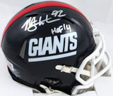 Michael Strahan Signed Giants 81-99 Speed Mini Helmet W/HOF-Beckett W Hologram