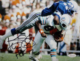 Kenny Easley Autographed Seahawks 8x10 Photo vs Dolphins w/ HOF- JSA W Auth *Blk