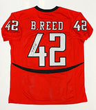 Brooks Reed Autographed College Style Red Jersey- JSA W Authenticated