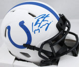 Peyton Manning Autographed Colts Lunar Speed Mini Helmet-Fanatics *Blue