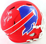 Thurman Thomas Signed Buffalo Bills Amp Speed F/S Helmet HOF- Beckett W *Silver