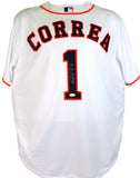 Carlos Correa Autographed Houston Astros Majestic Jersey-JSA W *Silver