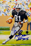 Tim Brown Autographed Oakland Raiders Goal Line Art Card With HOF- JSA W Auth