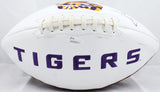 Derrius Guice Autographed LSU Tigers Logo Football- JSA Witness Auth