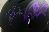 Ray Lewis Signed Ravens F/S Eclipse Speed Authentic Helmet - Beckett W Auth