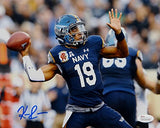 Keenan Reynolds Autographed Navy Midshipmen 8x10 Passing Photo- JSA W Auth