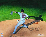 Shane Bieber Signed Cleveland Indians 16X20 Grey Jersey - BA W Hologram *Black