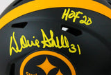 Donnie Shell Signed Steelers Eclipse Speed Mini Helmet w/ HOF-Beckett W *Yellow