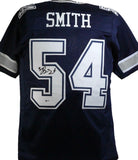 Jaylon Smith Autographed Blue Pro Style Jersey- Beckett W *Black