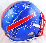 Cole Beasley Signed Bills F/S Flash Speed Authentic Helmet w/Insc.-BeckettW Holo