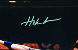 Hakeem Olajuwon Houston Rockets Autographed 16x20 Vs. Ewing Photo- JSA W *Silver