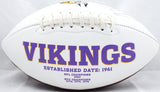 Case Keenum Autographed Minnesota Vikings Logo Football- JSA W Auth *L