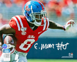 Elijah Moore Autographed Ole Miss 8x10 FP Close Up Photo -Beckett W Hologram