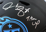 Derrick Mason Signed Titans  F/S Eclipse Speed Authentic Helmet w/Insc.-BAW Holo