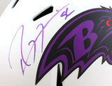 Ray Lewis Autographed Baltimore Ravens Lunar Speed Helmet- Beckett W *Purple