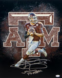 Johnny Manziel Autographed 16x20 A&M Logo Photo W/ Johnny Football- JSA W Au