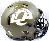 Eric Dickerson Signed F/S Rams Salute to Service Speed Auth Helmet W/HOF-Beckett