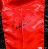 Randy Couture Autographed Red Custom UFC Trunks - Beckett Auth *Black