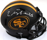 Elijah Mitchell Autographed 49ers Eclipse Speed Mini Helmet- Beckett W Hologram