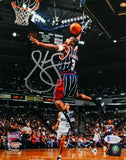 Steve Francis Signed Rockets 8x10 FP Photo Dunking vs Kings- Beckett Witness