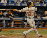 Manny Machado Signed Orioles 16x20 Batting Swing Orange Glove Photo- JSA W Auth