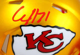 Clyde Edwards-Helaire Autographed KC Chiefs Speed Flash Mini Helmet-BeckettWHolo