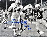 Leroy Kelly Signed 8x10 Cleveland Browns B&W Running With Ball Photo- JSA W