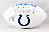 Edgerrin James Signed Indianapolis Colts Logo Football w/HOF - JSA W Auth *Black