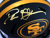 Deion Sanders Signed SF 49ers Eclipse Speed Mini Helmet - Beckett W Holo *Gold