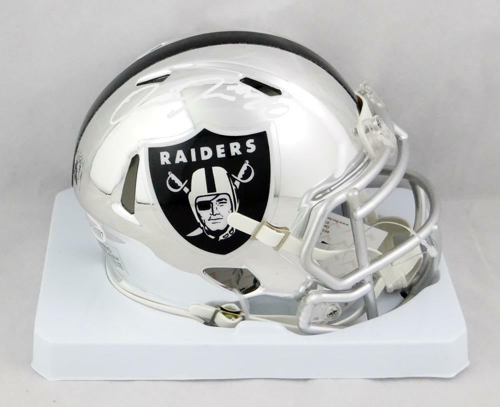 Josh Jacobs Autographed Oakland Raiders Chrome Mini Helmet-Beckett W A – The Jersey Source