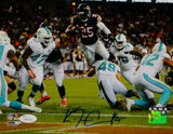 Ka'Deem Carey Autographed Chicago Bears 8x10 Leaping for TD Photo- JSA W Auth *B