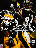 Jerome Bettis Hines Ward Autographed Steelers 8x10 Photo- Beckett W Hologram