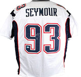 Richard Seymour Autographed White Pro Style Jersey- Beckett W *Silver