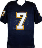 Doug Flutie Autographed Dark Blue Pro Style Jersey-Beckett W Hologram *Black