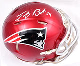 Tedy Bruschi Autographed Patriots Flash Speed Mini Helmet-Beckett W Hologram