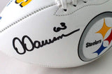 Dermontti Dawson Signed Pittsburgh Steelers Logo Football w/HOF - Beckett W Auth