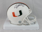 Andre Johnson Signed Miami Hurricanes Riddell Mini Helmet JSA W Auth *Black