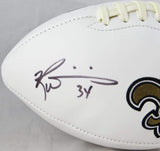 Ricky Williams Autographed Saints Logo Football w/ Who Dat - JSA Witness Auth