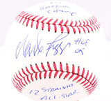 Wade Boggs Autographed Rawlings OML Baseball w/ 3 Stats-Beckett W Hologram *Blue