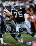 Howie Long Autographed Raiders 8x10 Rush Photo - Beckett W Hologram *Black