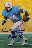 Earl Campbell Autographed Houston Oilers Goal Line Art Card W/ HOF- JSA W Auth